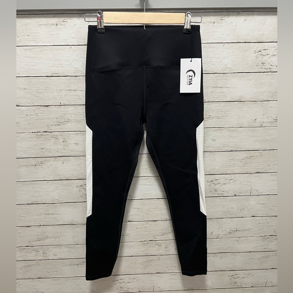 Zyia Black Primo Mesh High Rise Leggings